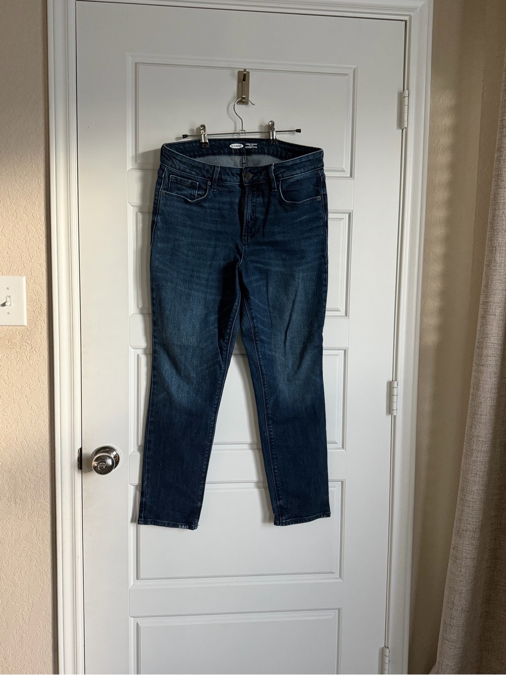 Old Navy Dark Blue Women's Straight-Leg Jeans